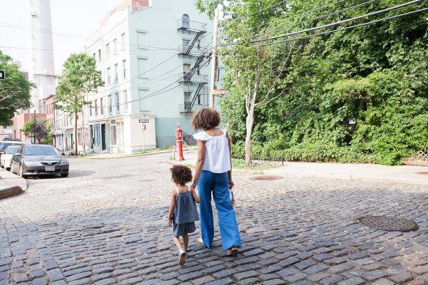 Mother and Child Walking