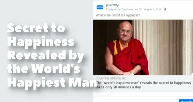 Secret to Happiness Revealed by the World's Happiest Man